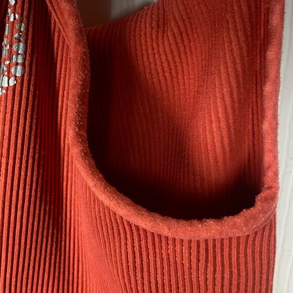 Free People Body Suit Happiness Runs Square Neck One Piece Burnt Orange Womens - Picture 13 of 14